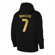 Πορτογαλία EU2024 φούτερ με κουκούλα ΡΟΝΑΛΝΤΟ, μαύρο