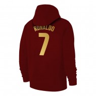 Πορτογαλία EU2024 φούτερ με κουκούλα ΡΟΝΑΛΝΤΟ, βυσσινί