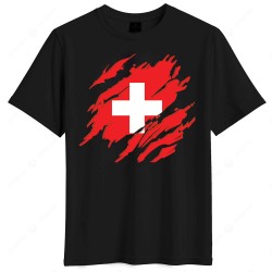 Ελβετία  μπλουζάκι “World Cup 2026 Drop – Switzerland National Pride”,μαύρο