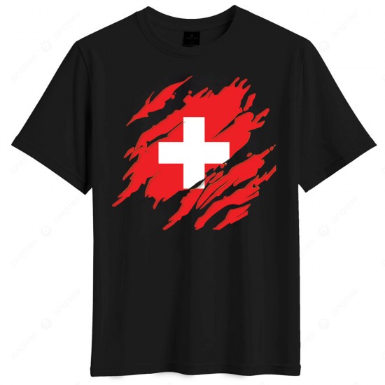 Ελβετία  μπλουζάκι “World Cup 2026 Drop – Switzerland National Pride”,μαύρο