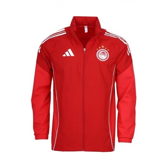 Ολυμπιακός 2025/26 αδίαβροχο-αντιανεμικό adidas, κόκκινο