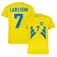 Σουηδία μπλουζάκι ρετρό 1994 LARSSON, κίτρινο