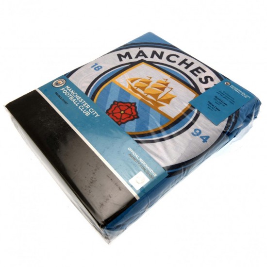 Σετ διπλής παπλωματοθήκης 200 x 200 εκ. Manchester City FC PL