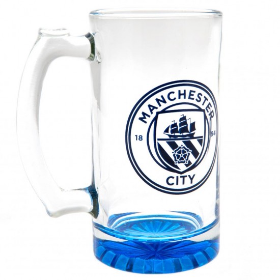 Γυάλινο ποτήρι μπύρας 425ml Tankard Manchester City FC