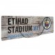 Manchester City FC Rustic Garden Sign