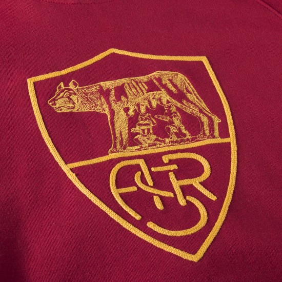 AS Roma Heritage Hooded Sweater Rosso