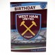 Κάρτα γενεθλίων Musical West Ham United FC