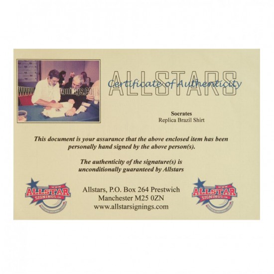 Βραζιλία – Υπογεγραμμένη Φανέλα Socrates (Silhouette Edition)