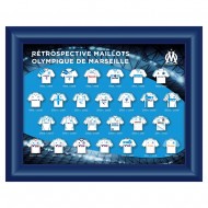 Μαρσέιγ κορνίζα 24x18 εκ. με 26 ιστορικές καρφίτσες-φανέλες 