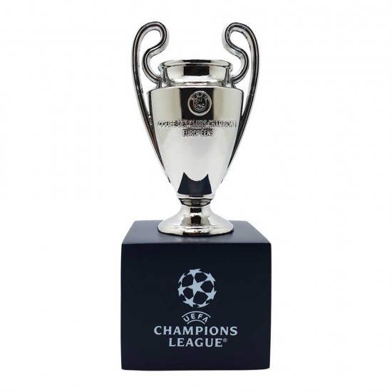 UEFA Champions League τρισδιάστατη μινιατούρα τροπαίου σε ξύλινη βάση (70mm)