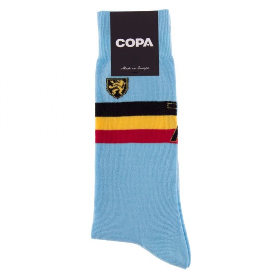 Βέλγιο 2016 ρετρο κάλτσες COPA, ανοιχτό μπλε