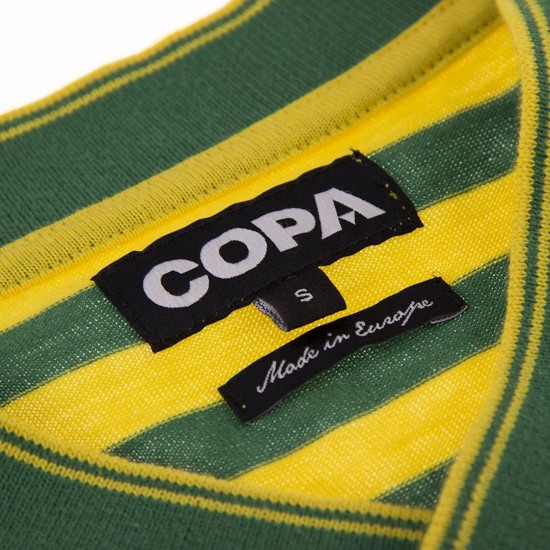 Βραζιλία 1984 ρετρό κοντομάνικη εμφάνιση COPA, κίτρινη