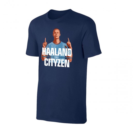 Σίτι μπλουζάκι 'HAALAND the CITIZEN', σκούρο μπλε