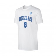 Εθνική Ελλάδας μπάσκετ 2022 μπλουζάκι No8, λευκό
