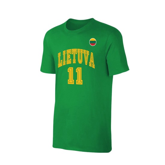 LITHUANIA NT basketball 2022 t-shirt - SABONIS, green