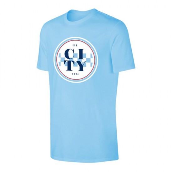 City 'CHESS' t-shirt - HAALAND, light blue