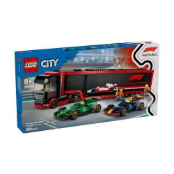 LEGO City φορτηγό F1 με μονοθέσια RB20 & AMR24 (60445)