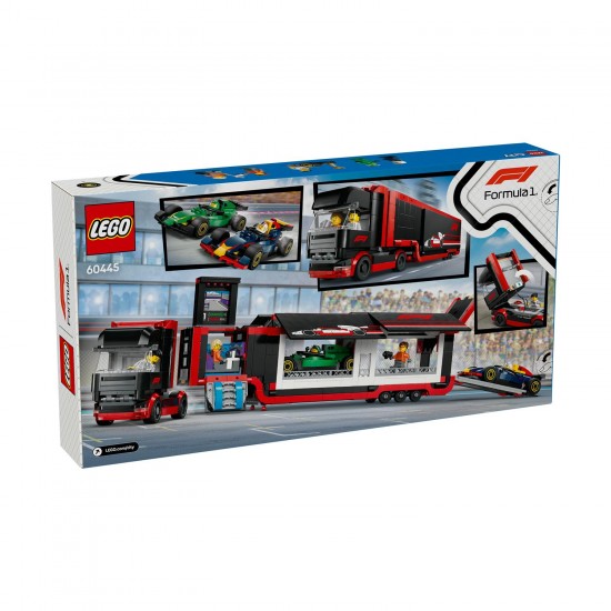 LEGO City F1 Truck with RB20 & AMR24 F1 Cars (60445)