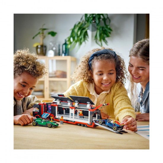 LEGO City F1 Truck with RB20 & AMR24 F1 Cars (60445)