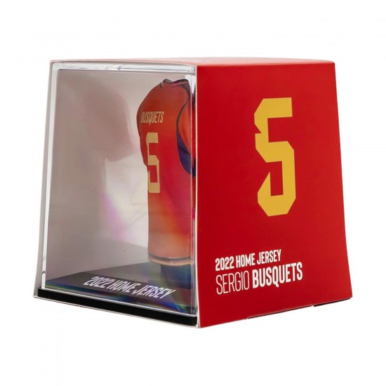 Ισπανία συλλεκτική μίνι φανέλα MyJersey Sergio Busquets (Euro 2020)