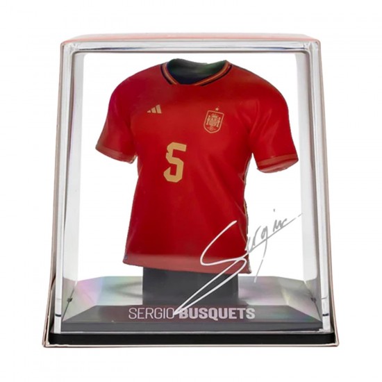 Ισπανία συλλεκτική μίνι φανέλα MyJersey Sergio Busquets (Euro 2020)