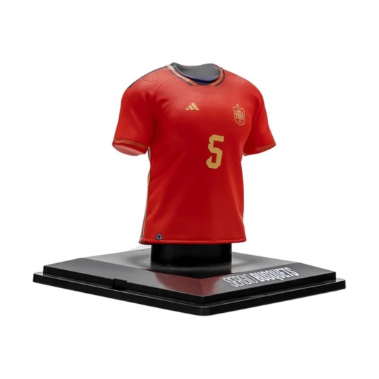 Ισπανία συλλεκτική μίνι φανέλα MyJersey Sergio Busquets (Euro 2020)