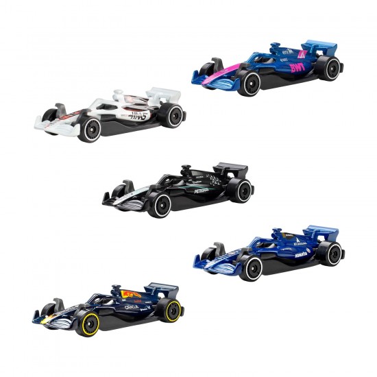 Hot Wheels Racing F1 2025 σετ 5 μονοθέσια ομάδων (JLN11)