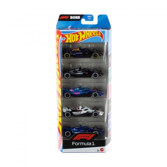 Hot Wheels Racing F1 2025 σετ 5 μονοθέσια ομάδων (JLN11)