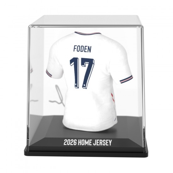 Αγγλία συλλεκτική μίνι φανέλα MyJersey Phil Foden (Μουντιάλ 2026)