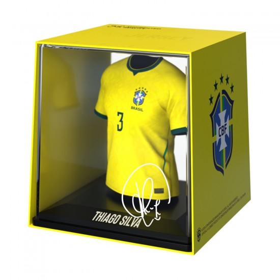 Βραζιλία συλλεκτική μίνι φανέλα MyJersey Thiago Silva (Μουντιάλ 2026)