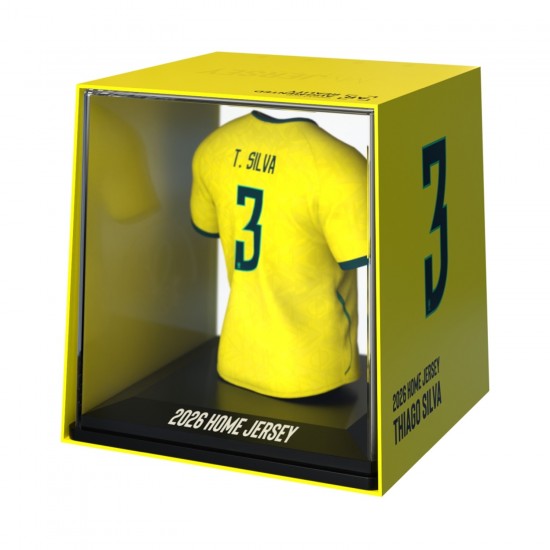 Βραζιλία συλλεκτική μίνι φανέλα MyJersey Thiago Silva (Μουντιάλ 2026)
