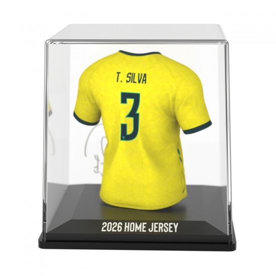 Βραζιλία συλλεκτική μίνι φανέλα MyJersey Thiago Silva (Μουντιάλ 2026)
