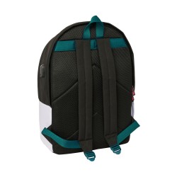 Real Madrid double backpack for 15.6" laptop with USB