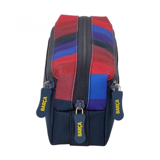 FC Barcelona triple pencil case with 22 cm elastic band