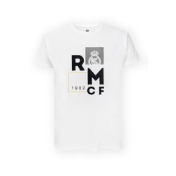 Ρεάλ Μαδρίτης μπλουζάκι «RMCF» minimal, λευκό