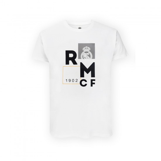 Real Madrid T-shirt «RMCF» minimalist, white