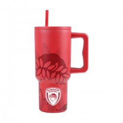 Θερμός Estia Straw Tumbler XL 900ml Ολυμπιακός BC Edition