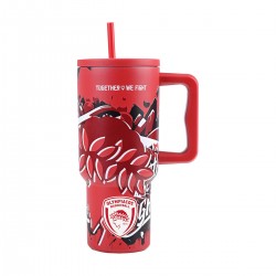 Θερμός Estia Straw Tumbler XL 900ml Ολυμπιακός BC Edition «Together We Fight»