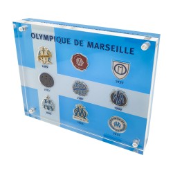 Ολιμπίκ Μαρσέιγ συλλογή καρφιτσών ιστορικά σήματα σε ακρυλικό κάδρο