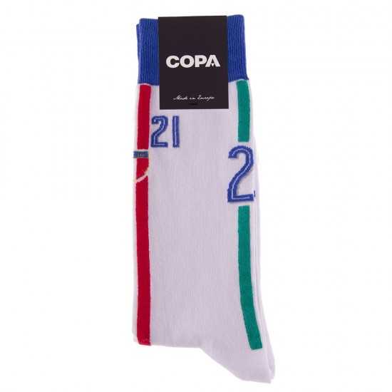 Ιταλία 2016 ρετρο κάλτσες COPA, λευκές