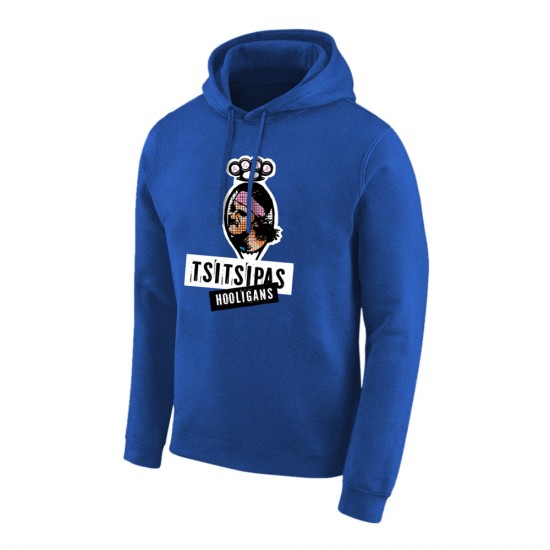 Tsitsipas Hooligans φούτερ με κουκούλα, μπλε
