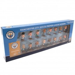 Πακέτο μινιατούρες 16 παιχτών Premier League Champions 2022 Manchester City FC SoccerStarz