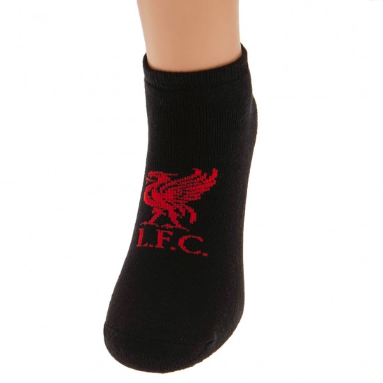 Liverpool FC Liverbird 3pk Trainer Socks Mens 7-11