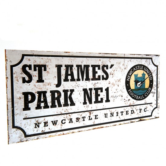 Newcastle United FC Street Sign Retro