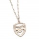 Arsenal FC Silver Plated Boxed Crest Pendant