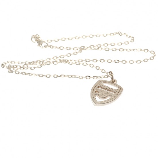 Arsenal FC Silver Plated Boxed Crest Pendant
