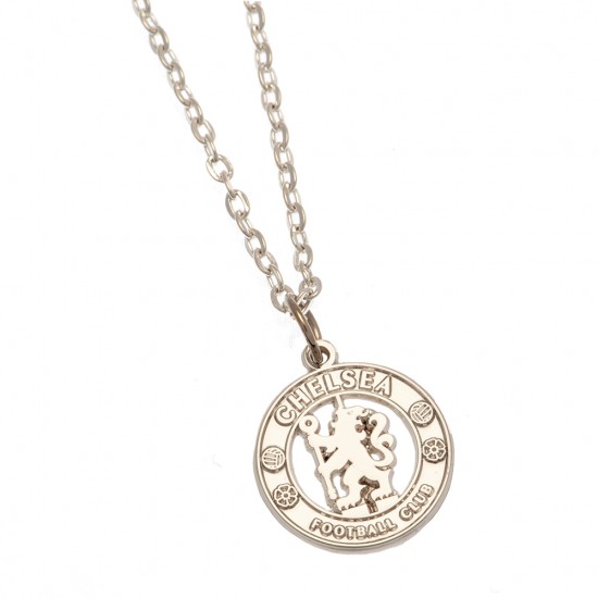 Chelsea FC Silver Plated Boxed Crest Pendant