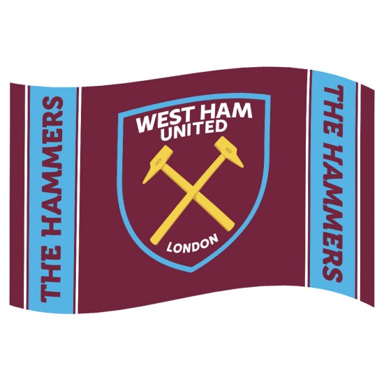 West Ham United FC Crest Stripe σημαία