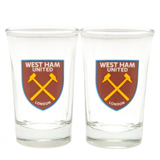 Ποτηράκια σφηνάκι West Ham United FC, σετ 2 τεμ.