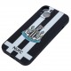 Θήκη κινητού Newcastle United FC iPhone 14 ριγέ, σιλικόνης